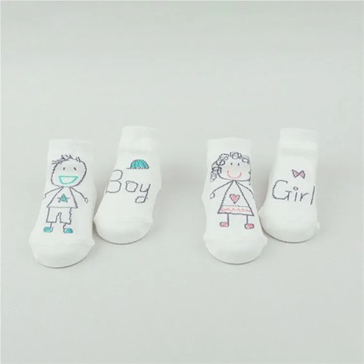 Носки-тапочки для маленьких мальчиков и девочек от 2 до 4 лет хлопковые носки с противоскользящим клеевым рисунком, безопасные и удобные