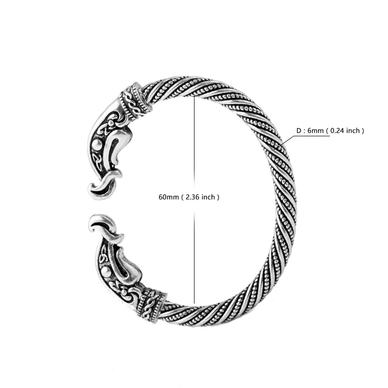 LIKGREAT винт ногтей браслет украшение в готическом стиле панк для мужчин женщин античное серебро золото Цвет Браслет Викинг животное манжета браслет подарок - Окраска металла: Покрытие антикварным серебром