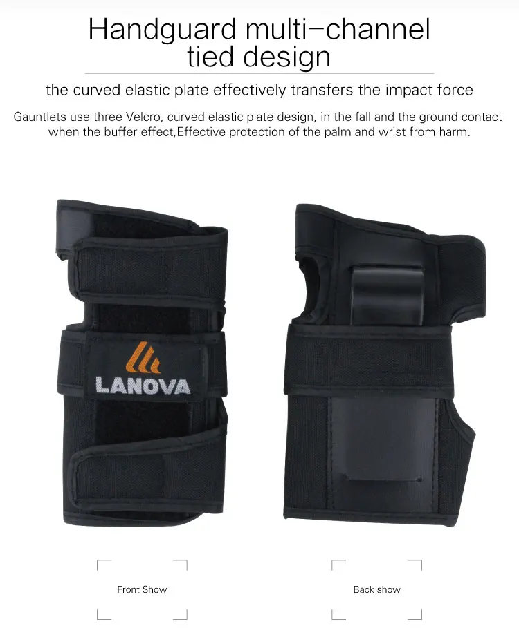 LANOVA7pcs/набор, защитные накладки, набор, наколенники, налокотники, защита для запястья, защита для шлема, для скутера, велоспорта, катания на роликах