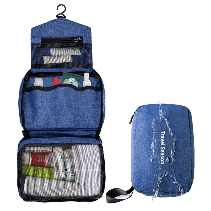 Waterproof Cosmetic Bag Polyster Hanging Toiletry Bag Travel Folding Makeup Organizer Makeup