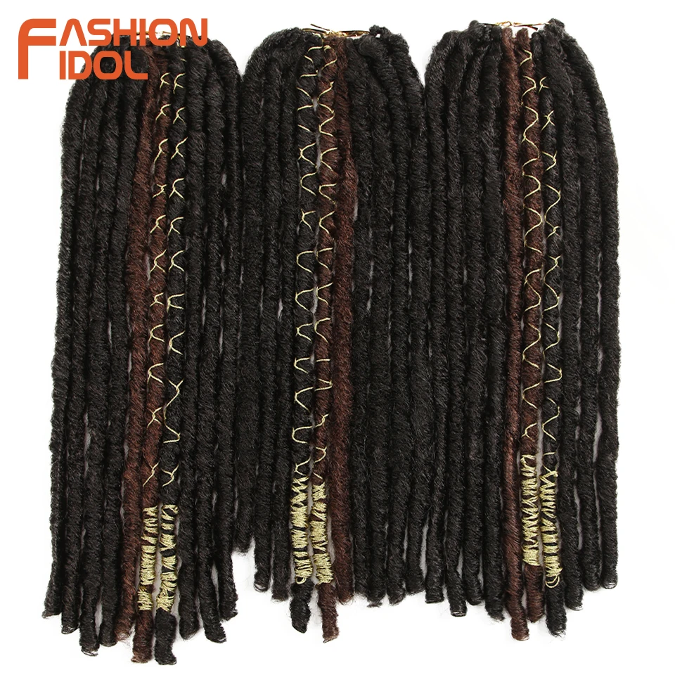 Мода IDOL Faux Locs волосы крючком косички 20 дюймов мягкие натуральные Kanekalon синтетические волосы для наращивания 10 стендов/упаковка богинские волосы