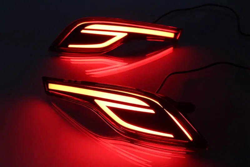 Автомобильная проблесковая 2 шт Автомобильный светодиодный для Хонда сrv мульти-функциональное 12В Светодиодный отражатель задний фонарь лампа заднего бампера светильник тормозной светильник - Цвет: C design