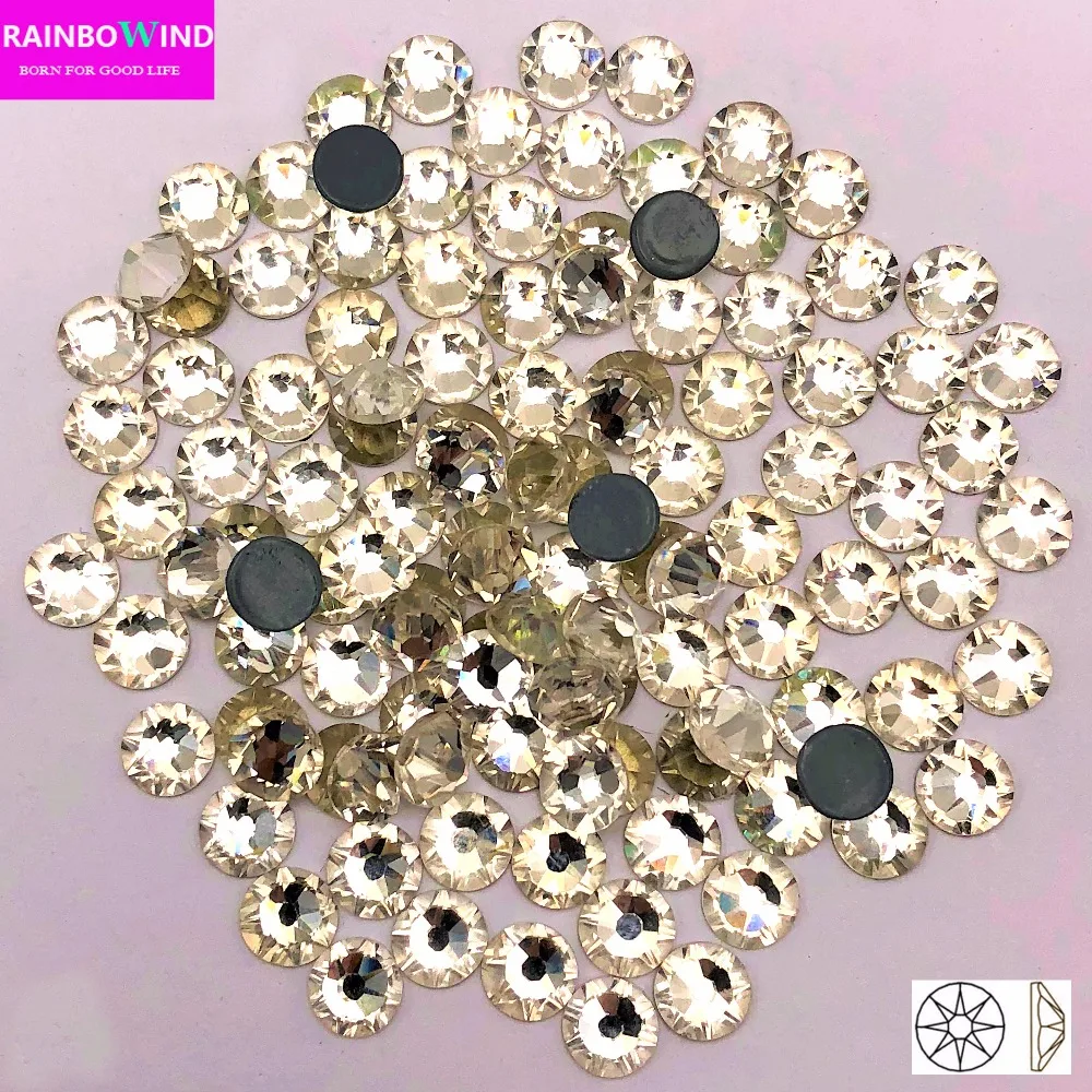 2088 Новые 16 граненые(8 больших+ 8 маленьких) SS16 SS20 SS30 кристально чистая СТРАЗА стразы для дизайна ногтей горячей фиксации для одежды Блеск