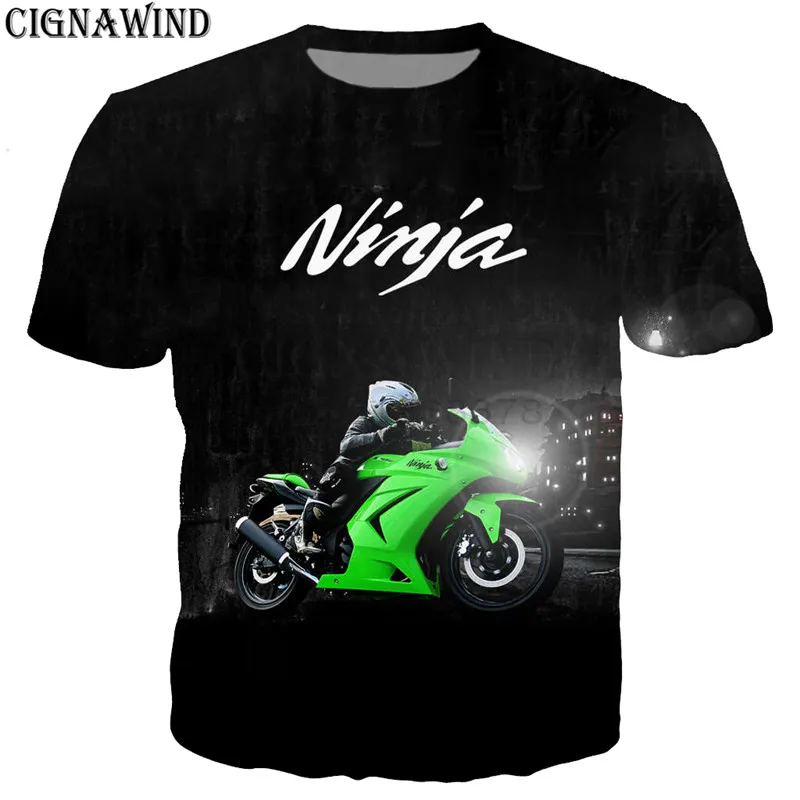 

New arrival cool kawasaki ninja t shirt men/women 3D printed t-shirts Short sleeve Harajuku style tshirt streetwear tops