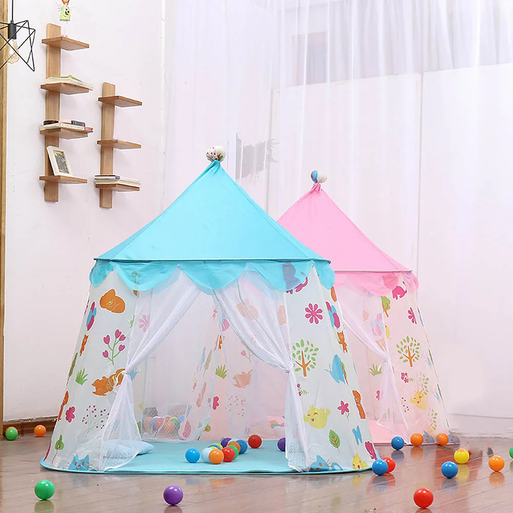 Портативная детская палатка, игрушечный мяч, бассейн, Замок принцессы для девочек, игровой домик, детский маленький домик, складной детский пляжный тент