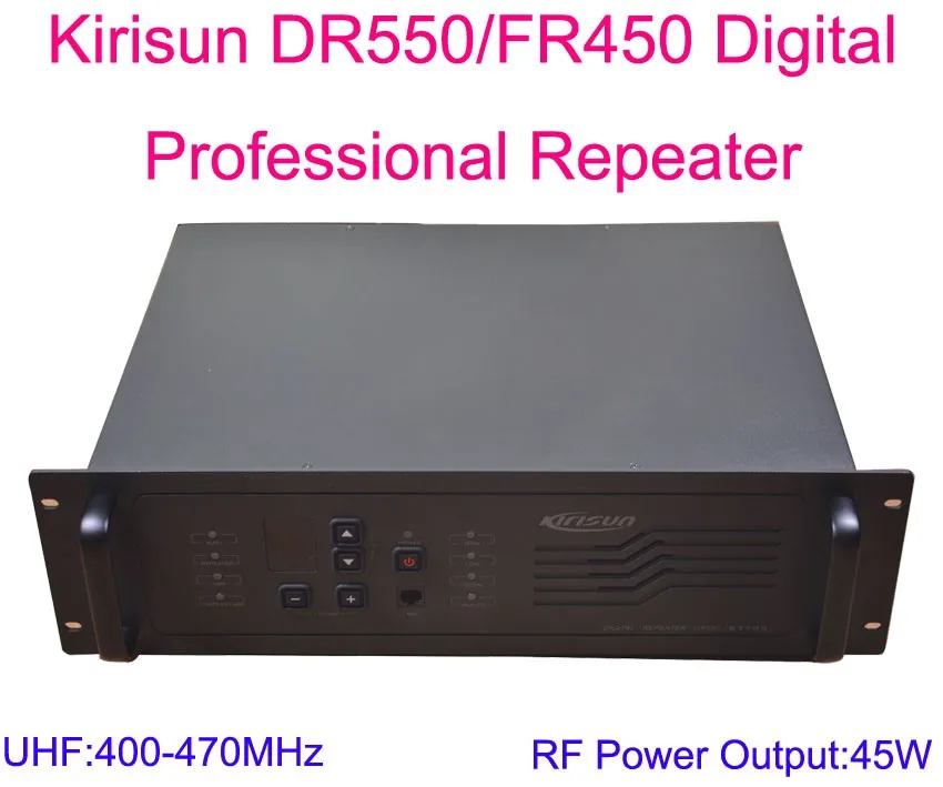 Новое поступление Kirisun DR550/fr450-45w цифровой профессиональный репитер UHF: 400-470 мГц 45 Вт 9 канал без двусторонней печати