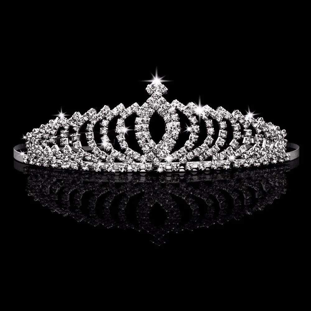 Tiaras and Crowns,Vinsco 2 Pack Crystal Tiara Crown Headband Headpiece Rhinestone Hair Jewelry for Women Ladies Little Girls Bridal Bride Princess Queen Birthday Wedding Pageant Prom Party Sliver (6)