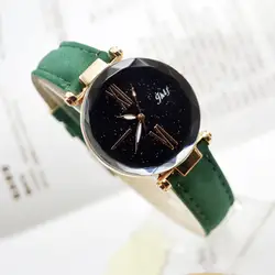 Топ 2019 новые модные часы женские часы для влюбленных кожаные кварцевые наручные часы Звездное небо женские часы-браслет Relogios Feminino