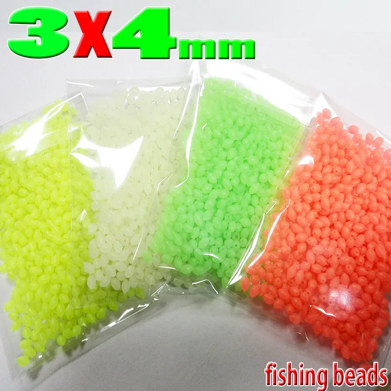 Buy HOT Oval soft fishing beads 4 colors size3mm*4mm