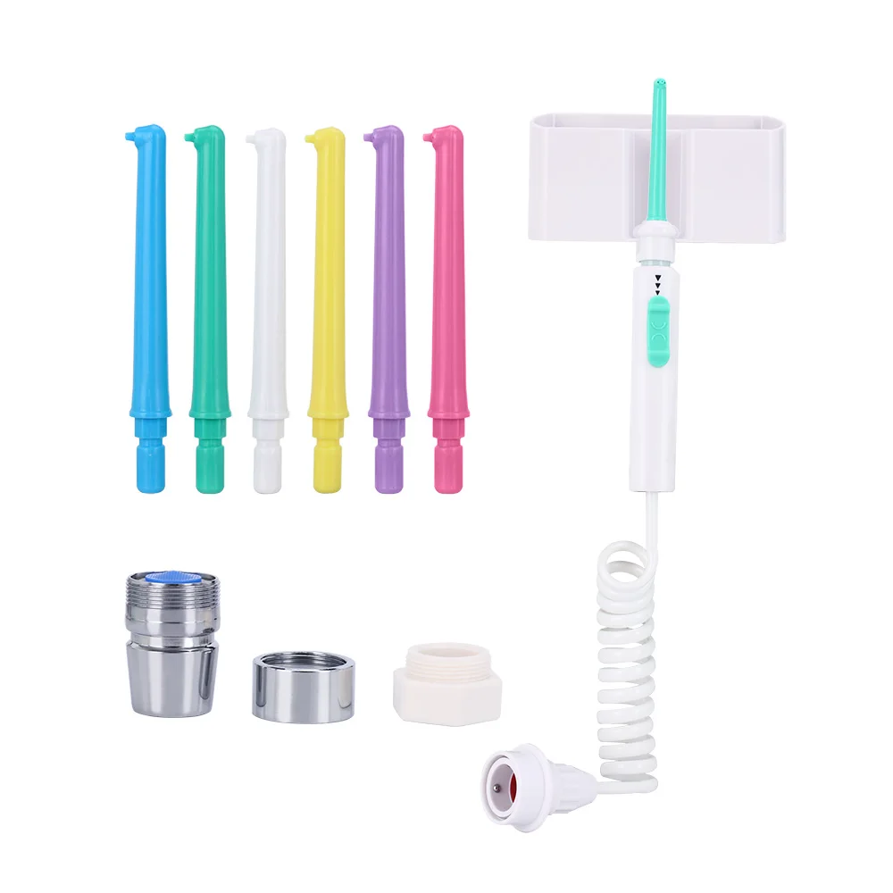 

New 6 Nozzle Faucet Dental Flosser Adjustment Pressure Water Jet Floss Irrigation Multi-jet Tips Tooth Cleaner Teeth Whitening