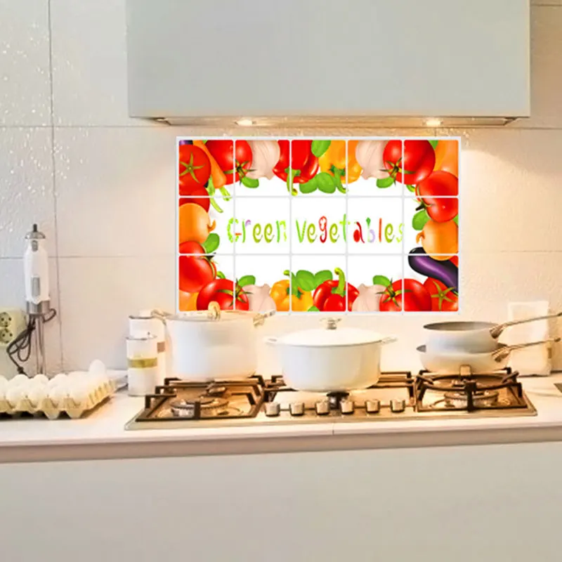 Buy Home Decor 75*45CM Kitchen Room Anti Oil Wall Sticker Vegetable Mural Art