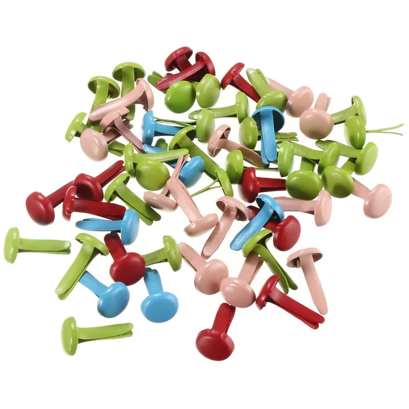 100PCS/SET Mini Metal Circular Split Pins Paper Fasteners DIY Scrapbooking Decoration