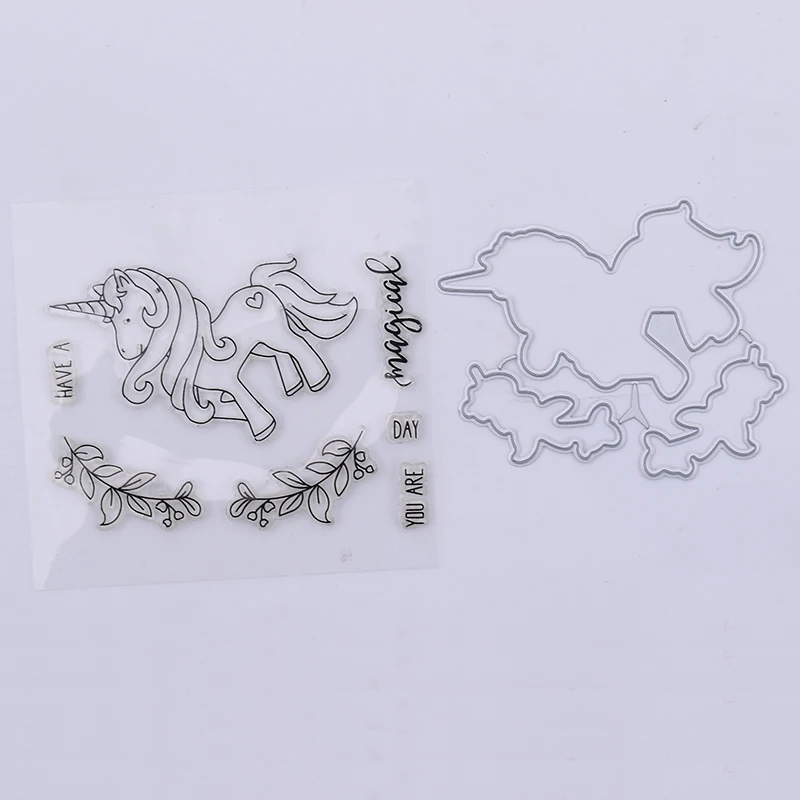 

DIY Handmade Making Unicorn Metal Cutting Dies Stencils for DIY Scrapbooking/photo album Decorative Embossing DIY Paper Cards