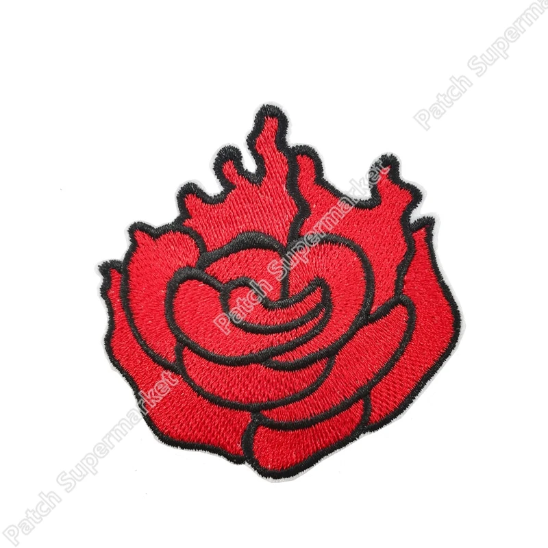 

Anime Rwby Ruby Rose Symbol EMBROIDERED Iron On Sew On Patch Cosplay Costume
