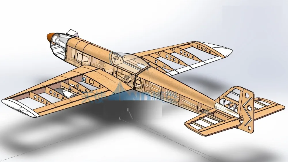 DIY balsa дерево 1100 мм размах крыльев нижний крыло высокая скорость rc тренировочный