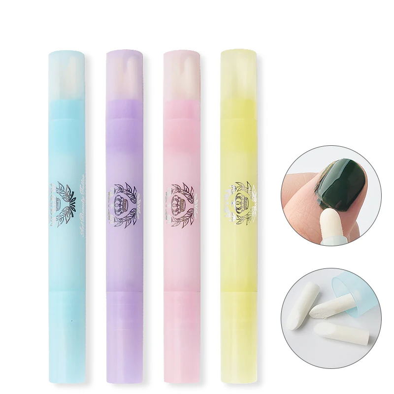 

1pc Empty Cleansing Nail Art Gel Polish Remover Pen Manicure Painting Drawing Corrector 3 Free Heads New Design Cleanser Supply