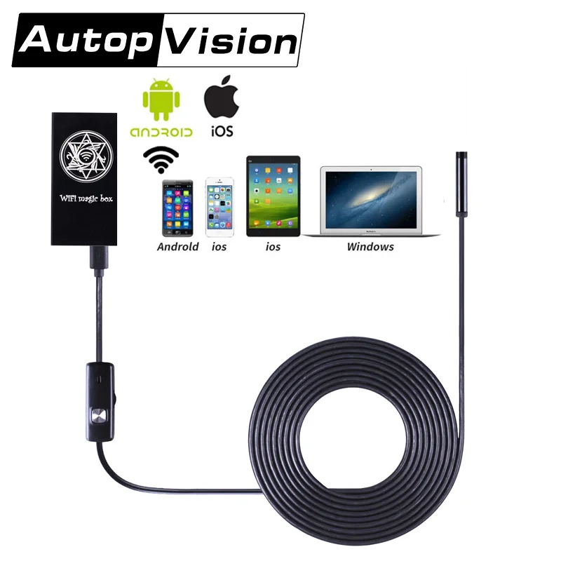 ZCF100 5M 720P Wifi Endoscope Camera Android Iphone Borescope Waterproof Camera Endoscopic