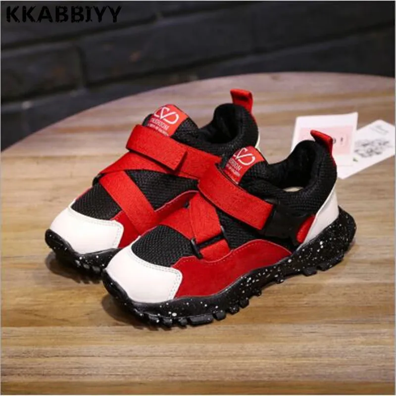 الأطفال أحذية سباق نمط الفتيان الأحذية حذاء تنفس ل يتل بنين الاطفال أحذية رياضية الخريف