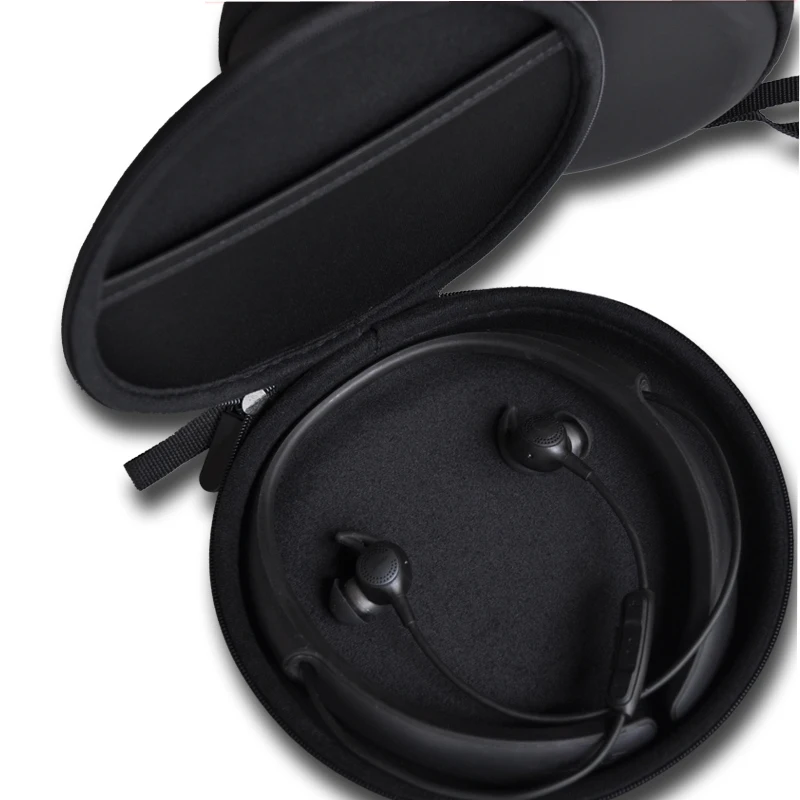 Чехол для хранения гарнитуры Bose QC30 QC 30 с шейным ремешком, Bluetooth наушники, беспроводные наушники, жесткий чехол, чехол для переноски, черный Чехол для хранения гарнитуры Bose QC30 QC 30 с шейным ремешком, Bluetooth наушники, беспроводные наушники, жесткий чехол, чехол для переноски, черный