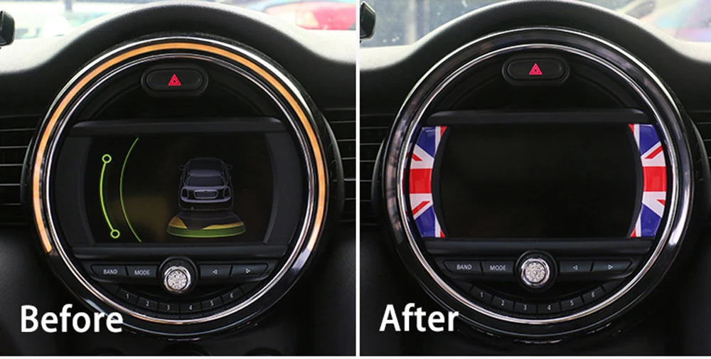Навигатор Экран боковая Хрустальная эпоксидная наклейка наклейки для BMW MINI Cooper S JCW One F54 Clubman F55 F56 F60 земляк стайлинга автомобилей