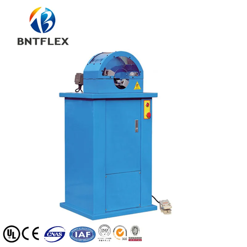 BNT65F flexible hydraulic hose skiving machine with external and Internal skving function