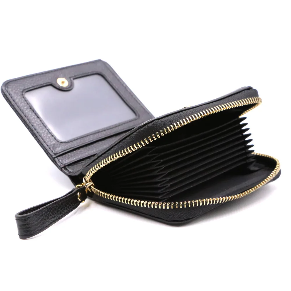 Аккордеон Wallet RFID кожаный бумажник карты для Для женщин держатель кредитной чехол