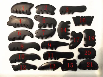 

Wholesale & Retail Black Bian Stone Massage Guasha Comb health care product 10pcs/lot with free shipping