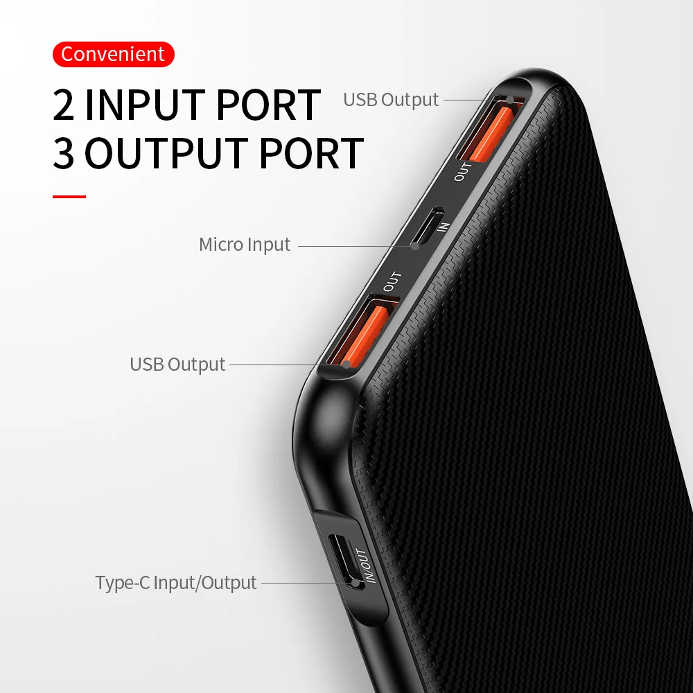 Rock 10000 мАч PD 3 0 QC 18 Вт USB C Quick Charge power Bank 9 В 2A PD3.0 QC3.0 Быстрая Зарядка Тип bank