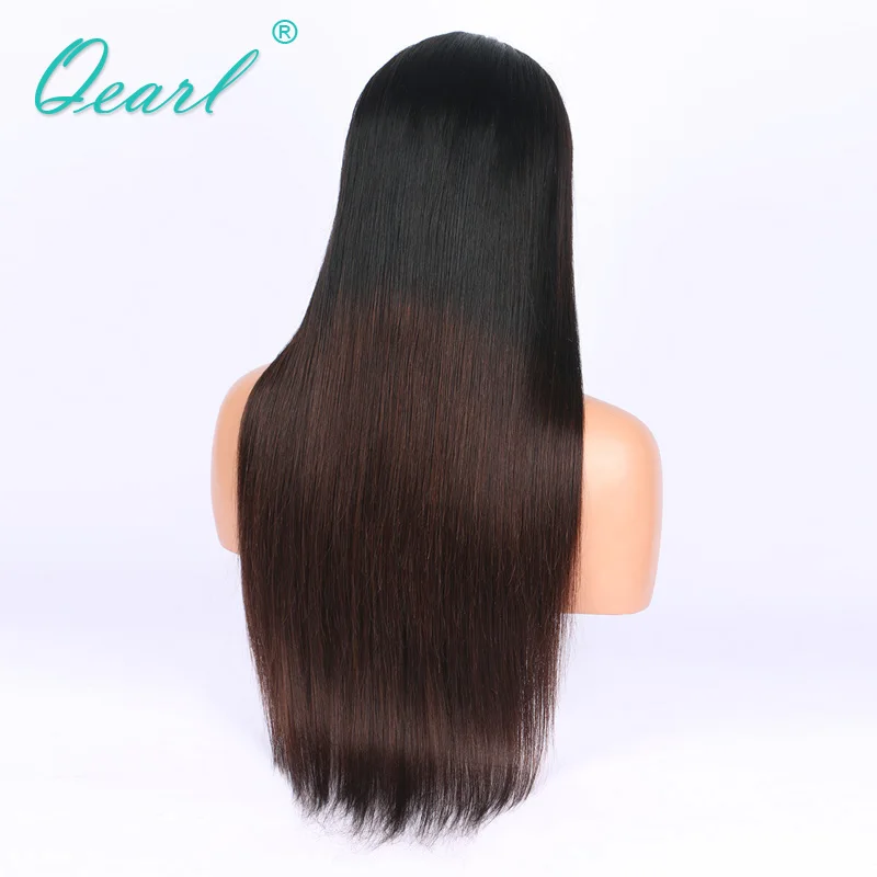 Qearl 150% плотность Remy Омбре человеческие волосы кружева передние парики
