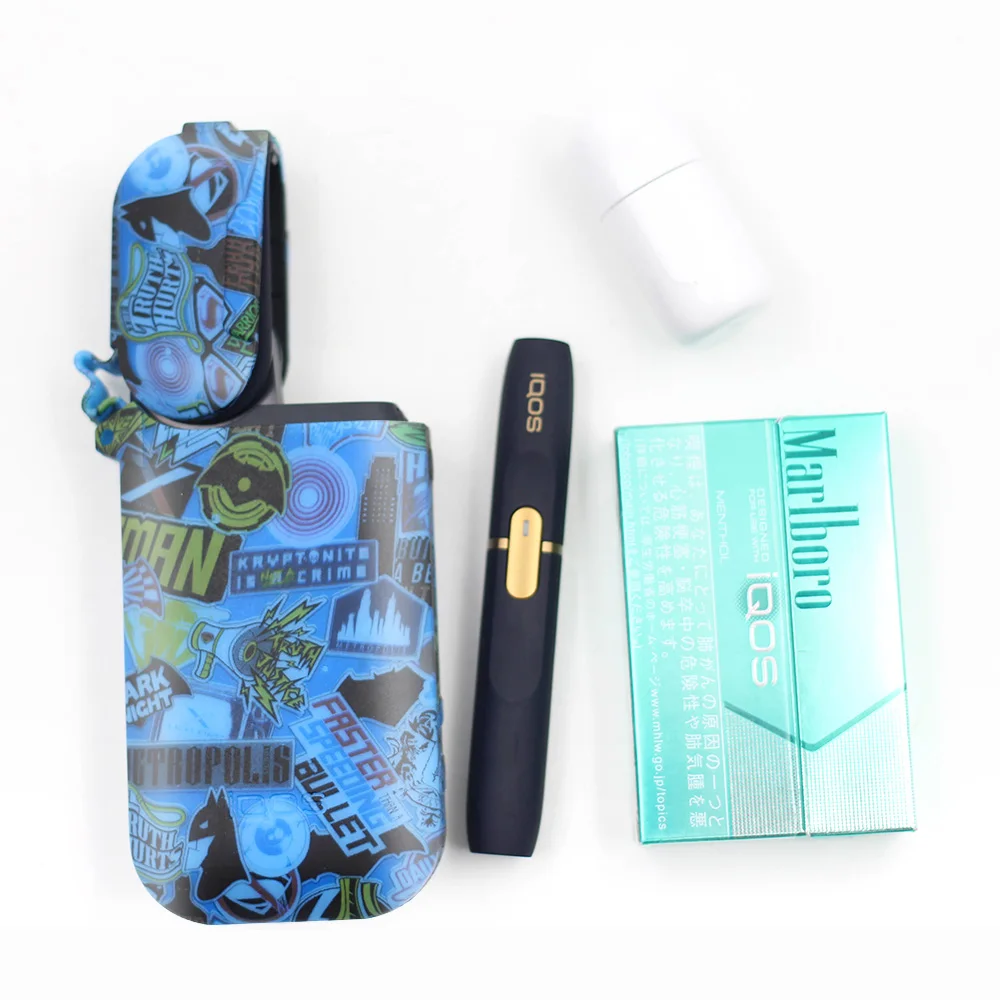 Мягкий силиконовый гелевый резиновый чехол Vapethink с граффити и черепом для IQOS 2 4 Plus