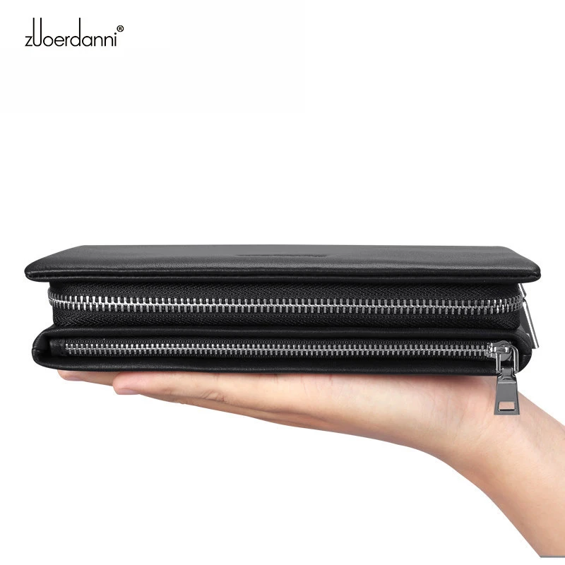 

Zuoerdanni Purse For Men Genuine Leather Men's Wallets Long Male Wallet Card Holder Clutch Bags Soft Leather Purse Walets