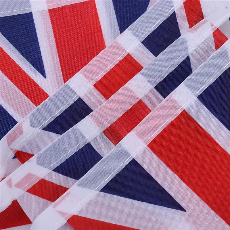 BESTOYARD 8.5 Meters Union Jack Flag Banners String 32 United Kingdom UK British Union Flag Bunting Banner Garlands D30