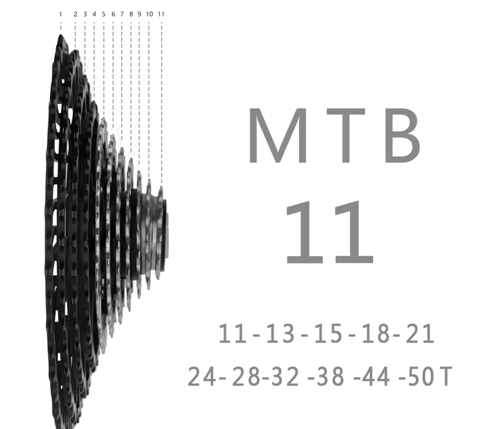 WUZEI MTB 11 скоростей 11-50T 11-52T кассета 365g Сверхлегкий велосипед свободного хода 11t Запчасти для велосипеда горный для Shimano M9000 M8000