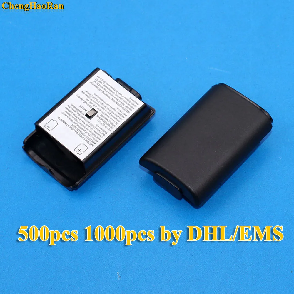 500pcs 1000pcs DHL EMS AA Battery Cover Door For Xbox 360 Controller Black Back Case Shell Pack Kit For Xbox360 Gamepad Joystick