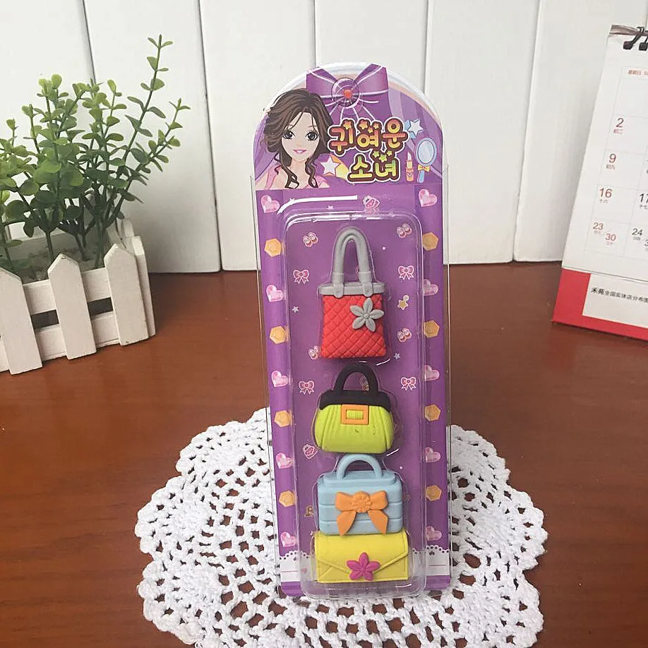 Сумочка Косметика резиновый ластик креативный Kawaii Канцелярские Школьные принадлежности papelaria подарок для детей ластик для детей