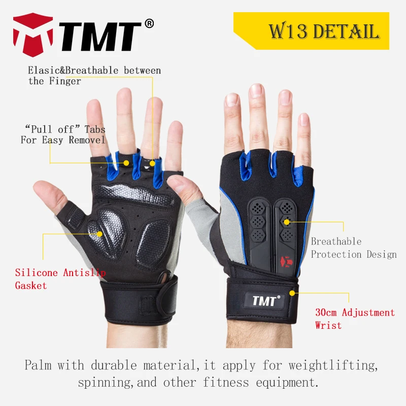Blue Sports Gym Gloves Half Finger Breathable Weightlifting Fitness Gloves Dumbbell Men Women Body Building Gym Gloves Blue Sports Gym Gloves Half Finger Breathable Weightlifting Fitness Gloves Dumbbell Men Women Body Building Gym Gloves