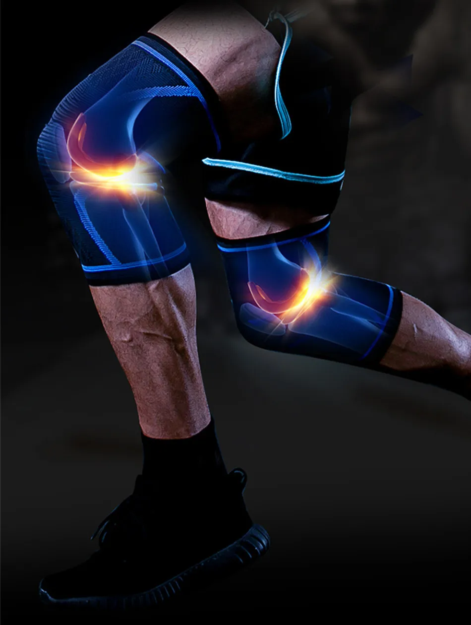 1 Piece Elastic Knee Pads Nylon Knit Fitness Kneepad Protective Gear Patella Brace Support Running Basketball Volleyball Elbow (3)