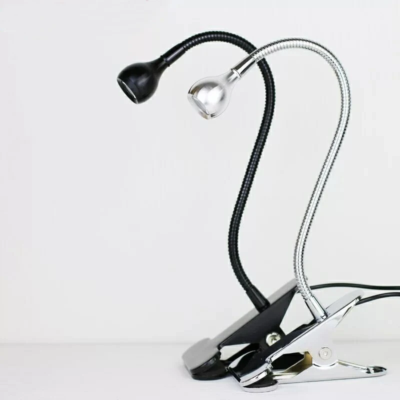 

LED Desk Lamps with Clips Flexible Tube Style Reading Lighting Eye Protection Table Lamps Children Bedside Lights 85-265V EU/US