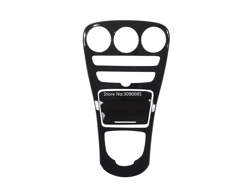 Gloss-Black-ABS-Car-Center-Console-Gear-Shift-Panel-Cover-Trim-For-Mercedes-Benz-C-GLC