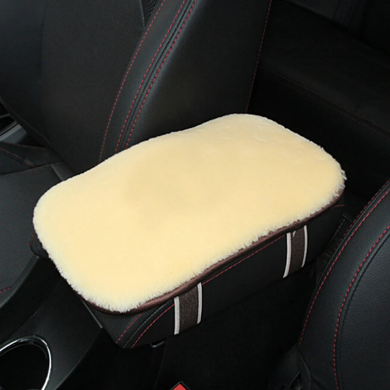 

35cm x 17cm Leather Arm Rest Center Console Lid Cover 1 x Car Armrest Box Pad