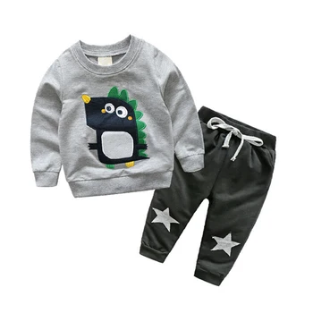 

BINIDUCKLING Spring Autumn kids clothes sets children casual 2 pics suit hoodies+pants baby set boys sport suit outwear set
