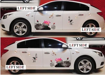 

LEFT SIDE Car Stickers Car Styling DIY Creative Door Stickers Waterproof Carving 3D Decals No Color Fading Durable
