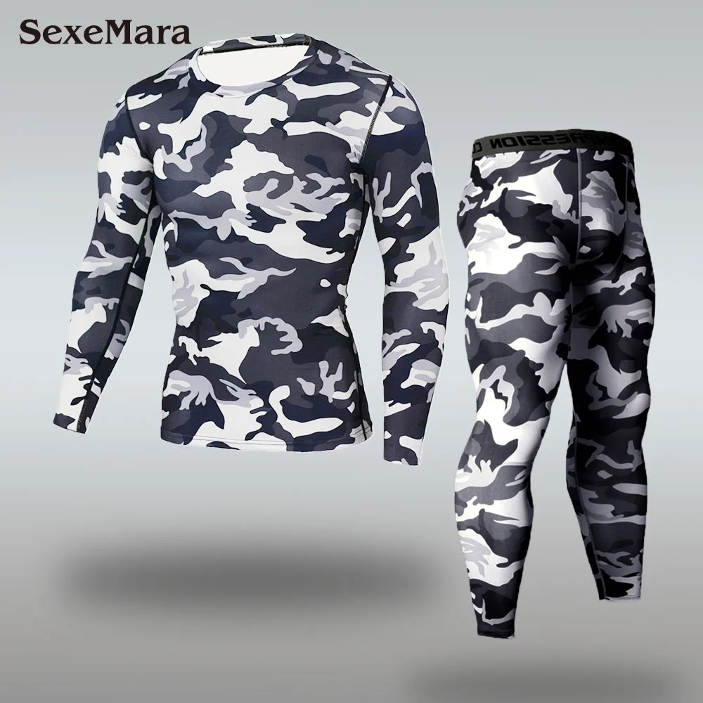 2018 SexeMara мужские уличные спортивные колготки для бега камуфляж бодибилдинга