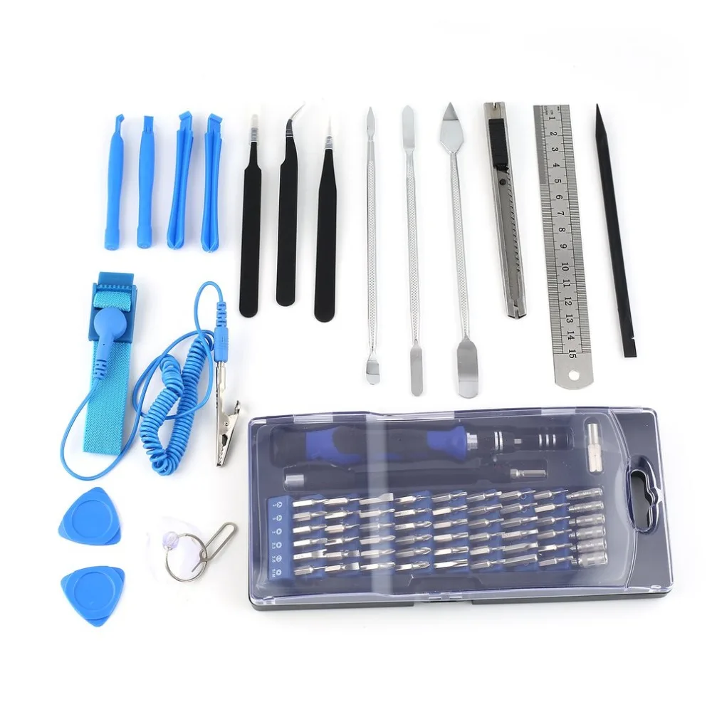 

76pc Screwdriver Set Series Kit Phone Dismantling Crowbar Scraper Laptop Tablet iPad Repairing Tool Mini Cross Point Hex Tip