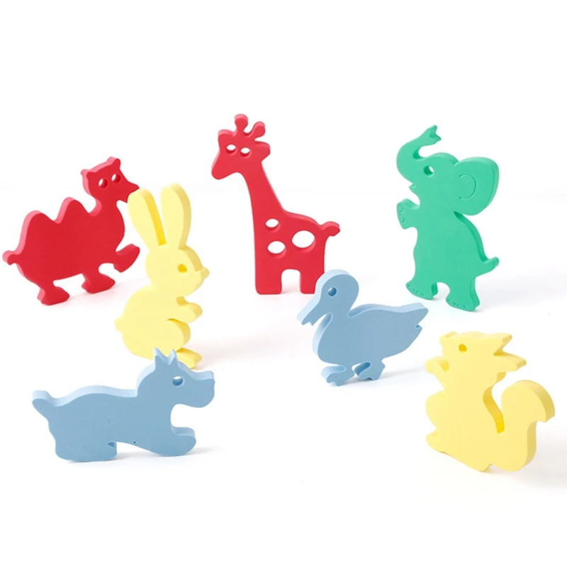 

Soft EVA Kids Water Toys For Bathroom Cute Cartoon Animal Transportation Puzzle Baby Bath Toys Early Educational Suction Up Toy
