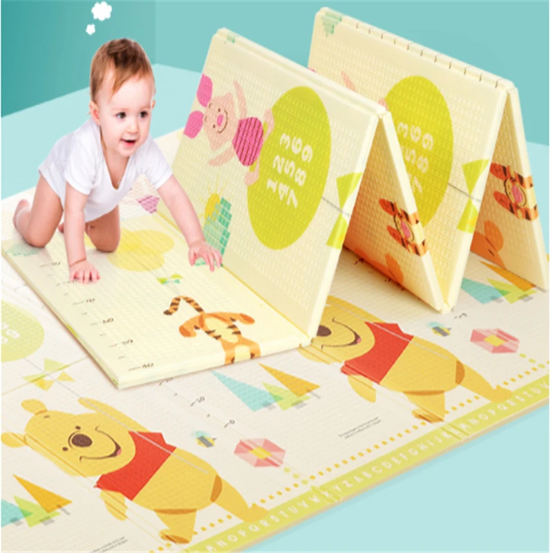 

XPE Folding Toy Crawling Mat 1.5x2.0M Foam Two-Sided Pattern Baby Climbing Mat ChildrenThickening Game Pad Living Room Home Mat