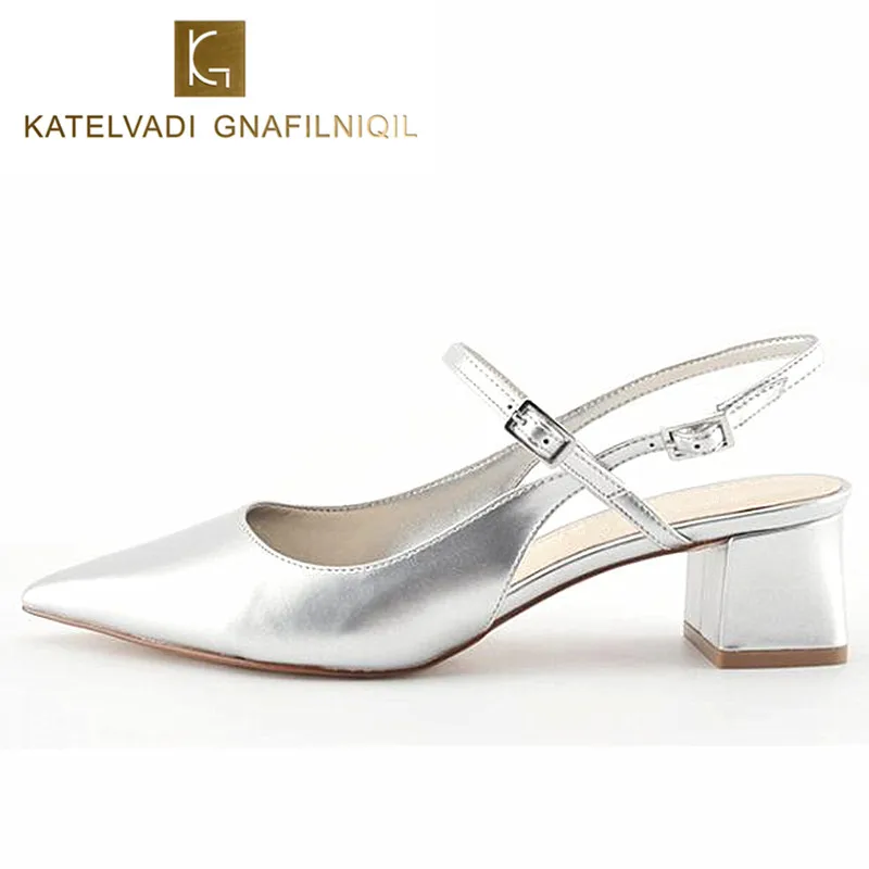 

Women Pointed Toe High Heels Sliver Shoes Woman Shallow Slingback Pumps Ladies Buckle Strap Party Wedding Stilettos Shoes K-092