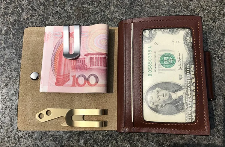 2 шт. латунный зажим для денег Пряжка открывалка бутылок из нержавеющей стали