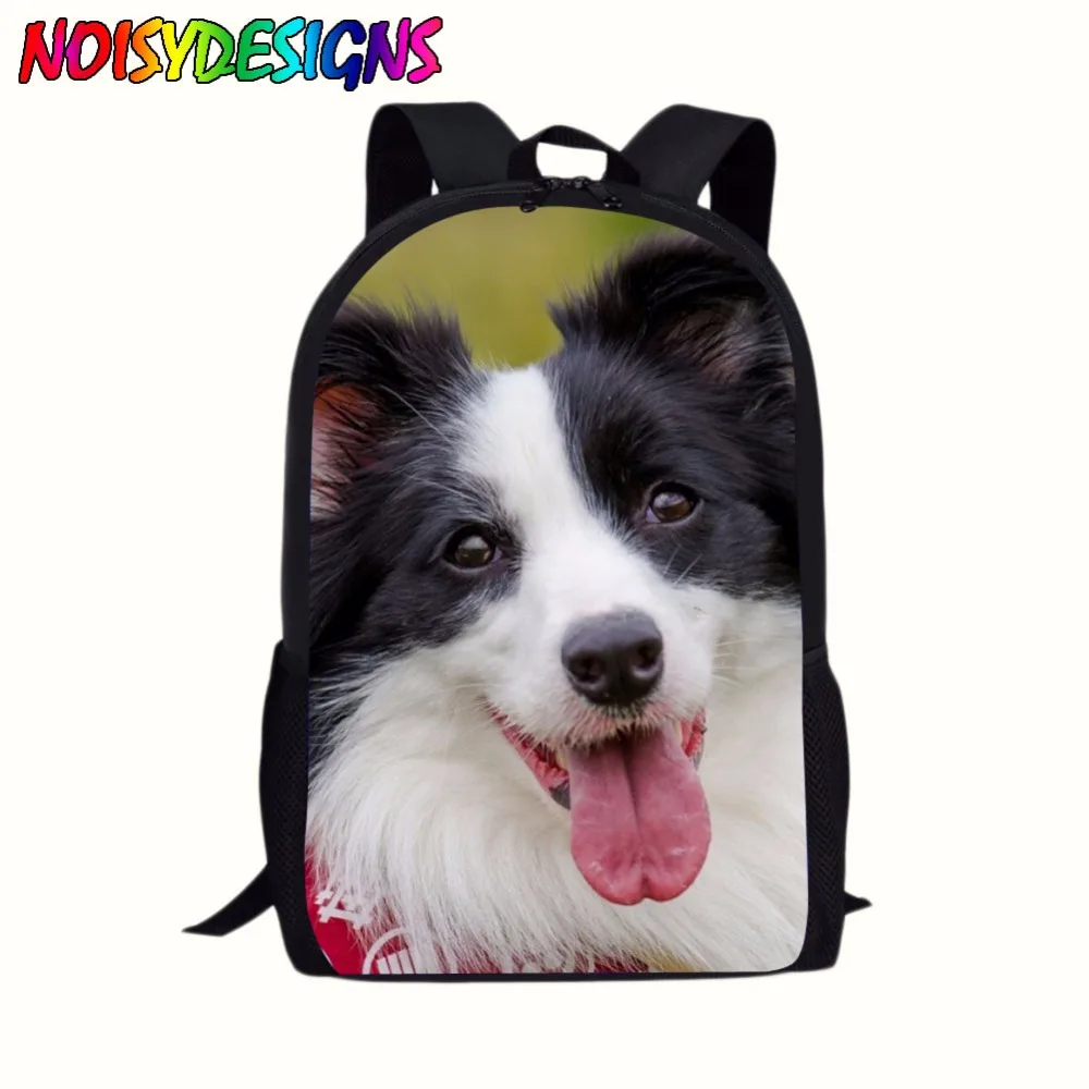 Border Collie Школьный Рюкзак Для школы поставки рюкзаки Дети Мальчики Девочки школьная сумка студенческие рюкзаки больше Детский рюкзак