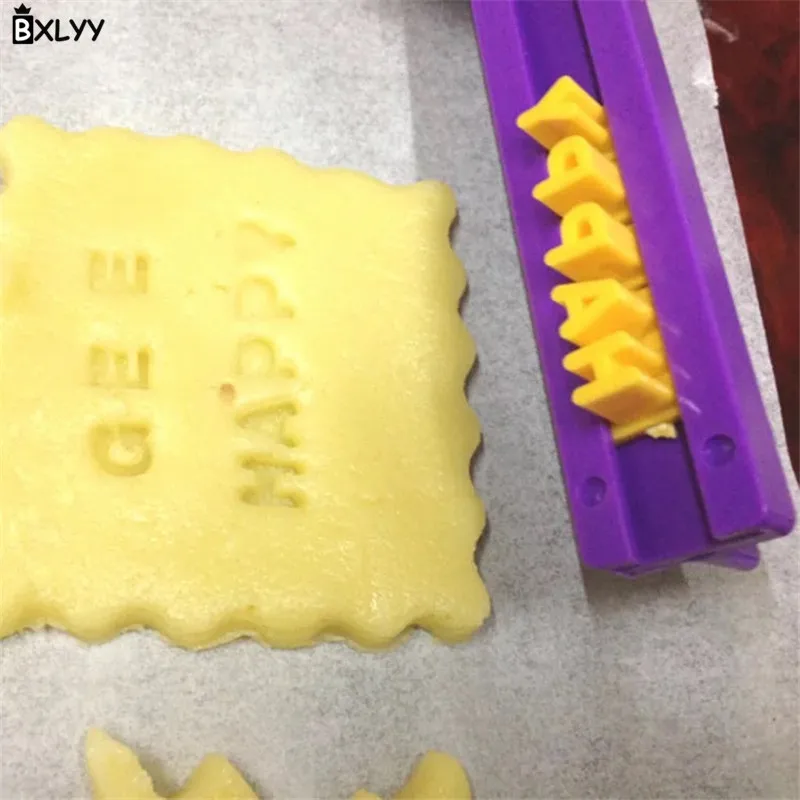BXLYY DIY печенье плесень английский, алфавитно-цифровой Cookie Пресс-формы для выпечки инструмент для украшения торта Кухня аксессуары Cookie Cutter.7z